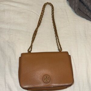 Tory Burch brown leather bag shoulder chain